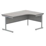 Astin Radial Right Hand SU Cantilever Desk 1600x1200x730mm Alaskan Grey Oak/Silver KF824213 KF824213