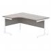 Astin Radial Left Hand SU Cantilever Desk 1600x1200x730mm Alaskan Grey Oak/Arctic White KF824220 KF824220