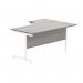 Astin Radial Left Hand SU Cantilever Desk 1600x1200x730mm Alaskan Grey Oak/Arctic White KF824220 KF824220