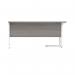 Astin Radial Left Hand SU Cantilever Desk 1600x1200x730mm Alaskan Grey Oak/Arctic White KF824220 KF824220