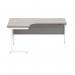 Astin Radial Left Hand SU Cantilever Desk 1600x1200x730mm Alaskan Grey Oak/Arctic White KF824220 KF824220