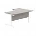 Astin Radial Left Hand SU Cantilever Desk 1600x1200x730mm Alaskan Grey OakArctic White KF824220 KF824220