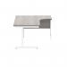 Astin Radial Right Hand SU Cantilever Desk 1600x1200x730mm Alaskan Grey OakArctic White KF824237 KF824237