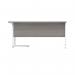 Astin Radial Right Hand SU Cantilever Desk 1600x1200x730mm Alaskan Grey OakArctic White KF824237 KF824237