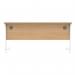 Astin Rectangular Single Upright Cantilever Desk 1600x600x730 Norwegian BeechArctic White KF824329 KF824329