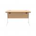 Astin Rectangular Single Upright Cantilever Desk 1200x800x730 Norwegian BeechArctic White KF824336 KF824336