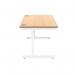 Astin Rectangular Single Upright Cantilever Desk 1400x800x730 Norwegian BeechArctic White KF824343 KF824343