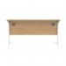 Astin Rectangular Single Upright Cantilever Desk 1400x800x730 Norwegian BeechArctic White KF824343 KF824343