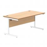 Astin Rectangular Single Upright Cantilever Desk 1600x800x730 Norwegian BeechArctic White KF824350 KF824350