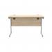 Astin Rectangular Single Upright Cantilever Desk 1200x600x730mm Canadian OakSilver KF824367 KF824367