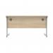 Astin Rectangular Single Upright Cantilever Desk 1400x600x730mm Canadian OakSilver KF824374 KF824374