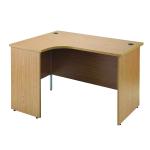 Jemini Oak Left Hand Panel End Radial Desk 1800mm KF838070 KF838070