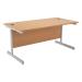 Jemini Oak/Silver 1200mm Rectangular Cantilever Desk KF838076