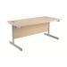 Jemini Maple/Silver 1200mm Rectangular Cantilever Desk KF838077