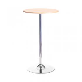 Jemini Bistro Trumpet Table Tall 600x600x1045mm Beech/Chrome KF838281 KF838281