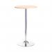 Jemini Bistro Trumpet Table Tall 600x600x1045mm Beech/Chrome KF838281 KF838281