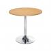 Jemini Bistro Trumpet Table Small 800x800x715mm Beech/Chrome KF838282 KF838282