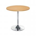 Jemini Bistro Trumpet Table Small 800x800x715mm BeechChrome KF838282 KF838282