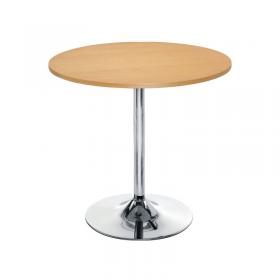 Jemini Bistro Trumpet Table Small 800x800x715mm BeechChrome KF838282 KF838282