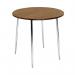 Jemini Bistro Table Round 800x800x740mm Walnut/Chrome KF838316 KF838316