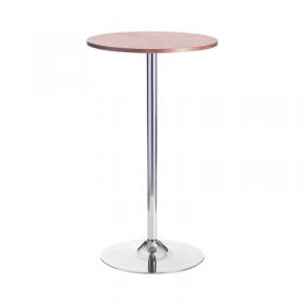 Jemini Bistro Trumpet Table Tall 600x600x1045mm WalnutChrome KF838317 KF838317