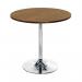 Jemini Bistro Trumpet Table Small 800x800x715mm Walnut/Chrome KF838318 KF838318