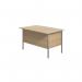 Serrion Rectangular 2 Drawer Pedestal 4 Leg Desk 1200x750x730mm Oak KF838372 KF838372