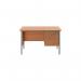 Serrion Rectangular 3 Drawer Pedestal 4 Leg Desk 1200x750x730mm Beech KF838373 KF838373