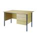 Serrion Rectangular 3 Drawer Pedestal Desk 1200x750x730mm Oak KF838374
