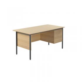 5 Star Modara Desk 2 Drw Fixed Pedestal 1500x730mm Oak KF838376 KF838376