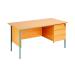Serrion Rectangular 3 Drawer Pedestal Desk 1500x750x730mm Beech KF838377
