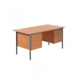 5 Star Modara Desk 23 Drw Fixed Pedestal 1500x730mm Beech KF838379 KF838379