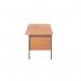 Serrion Double Pedestal 4 Leg Desk 1500x750x730mm Bavarian BeechBlack KF838379 KF838379
