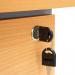 Serrion Double Pedestal 4 Leg Desk 1500x750x730mm Bavarian BeechBlack KF838379 KF838379