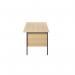 Serrion Double Pedestal 4 Leg Desk 1500x750x730mm Ferrera OakBlack KF838380 KF838380