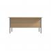 Serrion Double Pedestal 4 Leg Desk 1500x750x730mm Ferrera OakBlack KF838380 KF838380