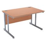 Serrion Rectangular Cantilever Desk 1200mm Bavarian Beech KF838514 KF838514