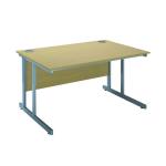 Serrion Rectangular Cantilever Desk 1500mm Ferrera Oak KF838518 KF838518