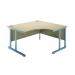 Serrion Warm Maple 1200mm Radial Right Hand Cantilever Desk KF838528