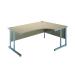 Serrion Warm Maple 1500mm Radial Right Hand Cantilever Desk KF838531
