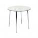 Jemini Bistro Table Round 800x800x740mm White/Chrome KF838543 KF838543