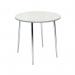 Jemini Bistro Table Round 800x800x740mm WhiteChrome KF838543 KF838543