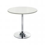 Jemini Bistro Trumpet Table Small 800x800x715mm White/Chrome KF838544 KF838544