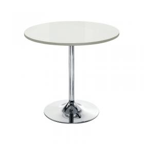 Jemini Bistro Trumpet Table Small 800x800x715mm White/Chrome KF838544 KF838544