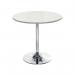 Jemini Bistro Trumpet Table Small 800x800x715mm White/Chrome KF838544 KF838544