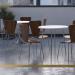 Jemini Bistro Trumpet Table Small 800x800x715mm WhiteChrome KF838544 KF838544