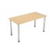 Serrion Bavarian Beech Rectangular Meeting Room Table Standard Leg KF838573