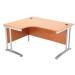 Arista 1800mm Left Hand Oak Radial Desk (Dimensions: W1800 x D600/800 x H720mm) KF838660