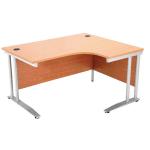 Arista 1800mm Right Hand Oak Radial Desk (Dimension: W1800 x D600/800 x H720mm) KF838661 KF838661