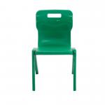 Titan One Piece Classroom Chair 480x486x799mm Green (Pack of 10) KF838701 KF838701